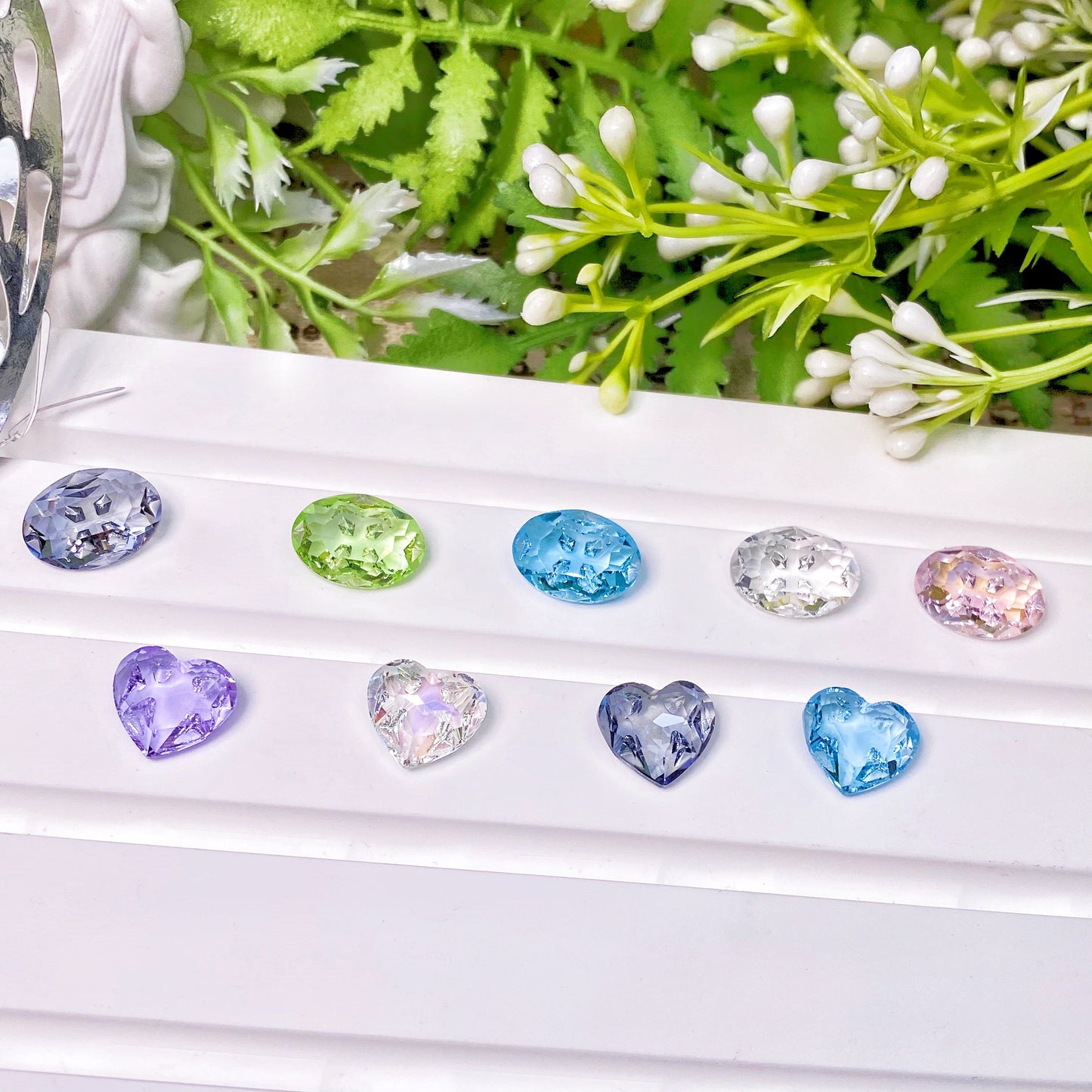 NEW【A3030】ボタンハート - 高級ネイルダイヤモンド
